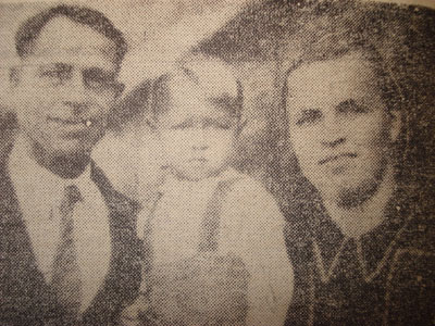 Отец поэта М.А. Рубцов, его вторая жена Евгения и их сын Алексей