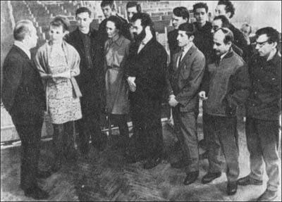 Фотография литературного семинара молодых авторов 1970 года с Н.М.Рубцовым.