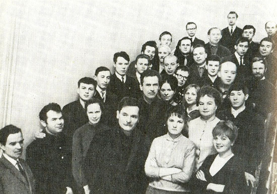 Фотография литературного семинара 1966 года с А.Я. Яшиным.